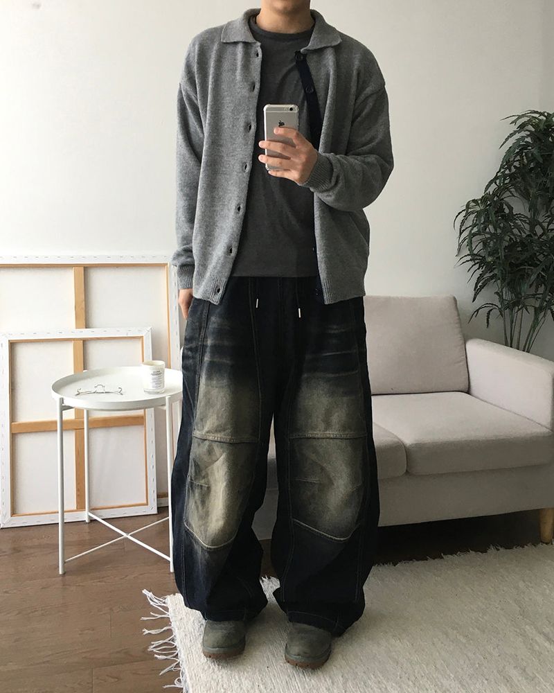 Combi Knit Cardigan