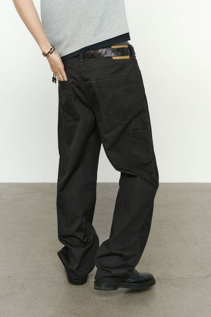 Cut-Off Full Grain Leather Belt (Black)