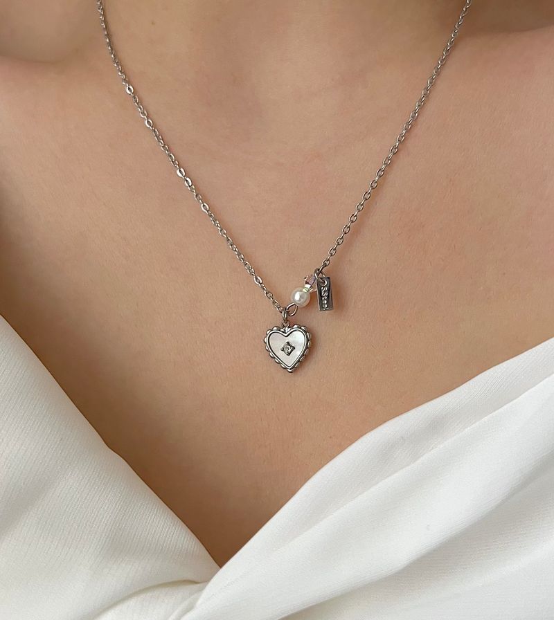 jorr innocent mother-of-pearl hearts and beads cubic star wedding look layered necklace
