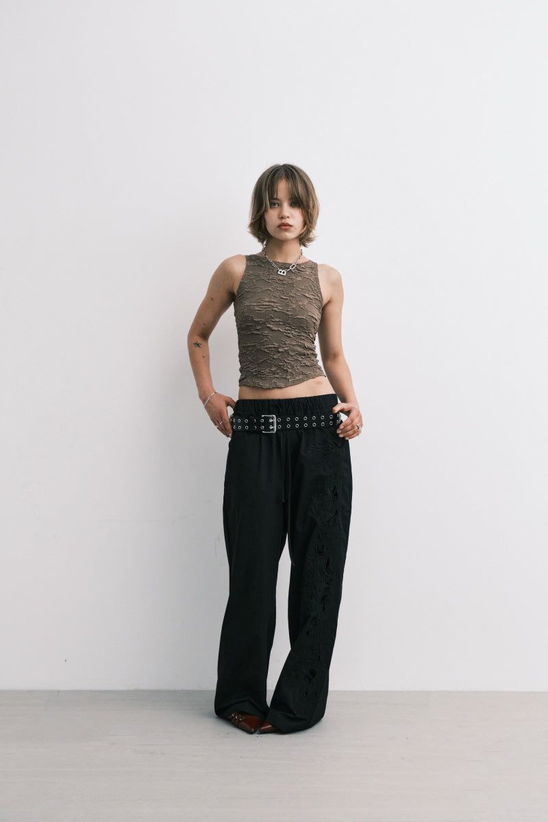 wrinkle top (brown)