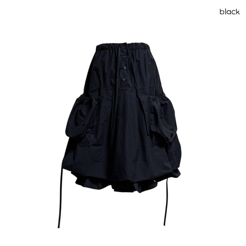 (3color) Frill Around Pocket Balloon Skirt