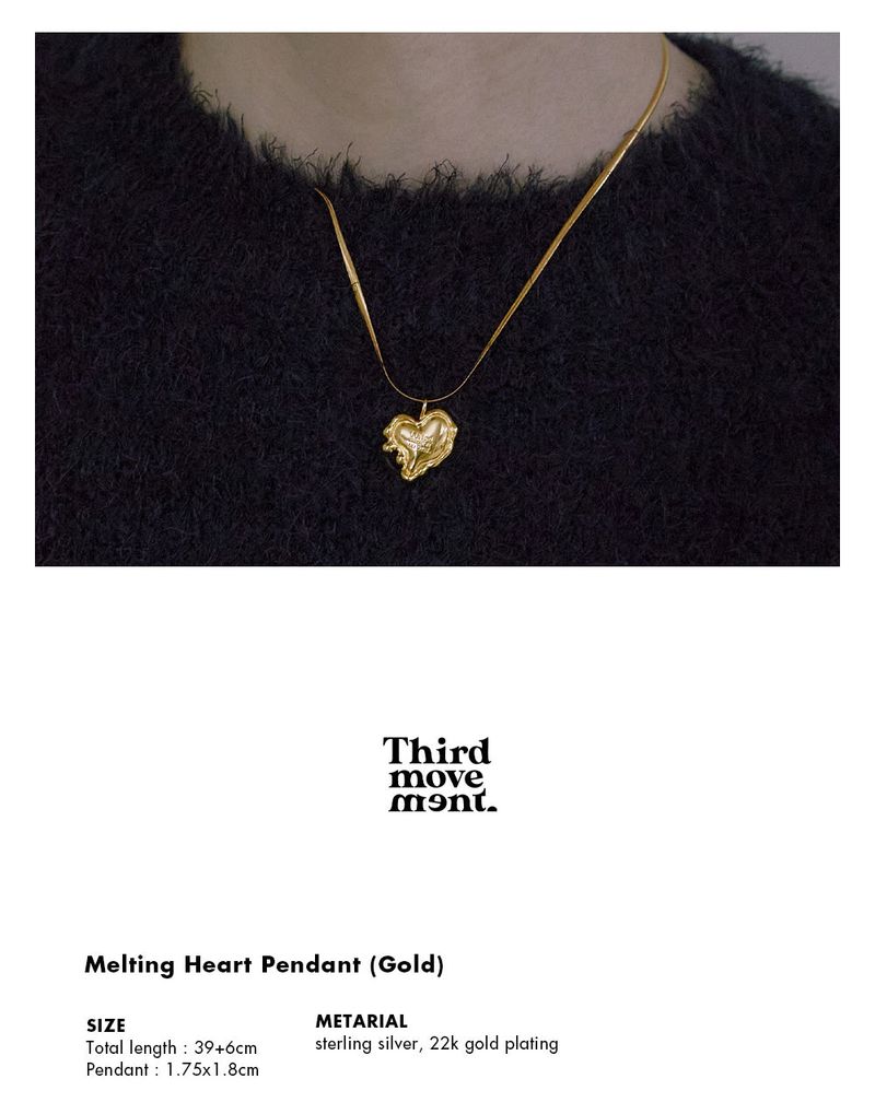 Melting Heart Pendant (Gold)