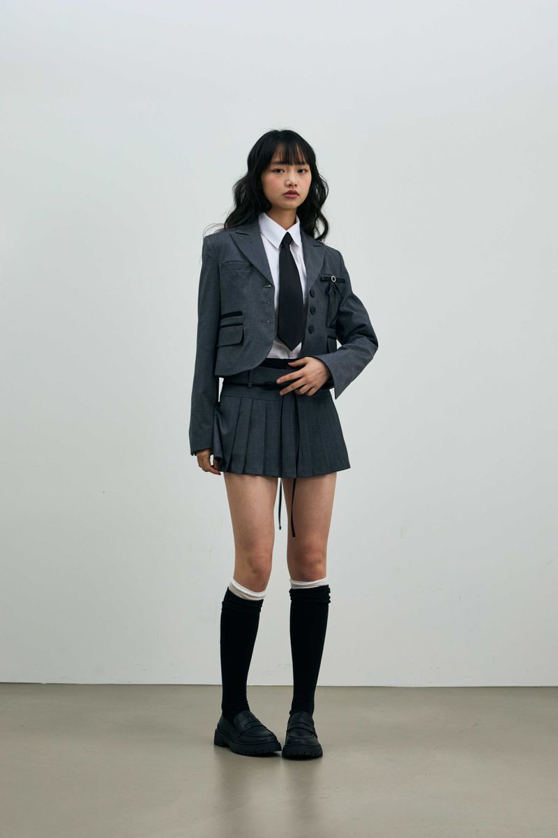 ASTRAL CROP JACKET / CHARCOAL