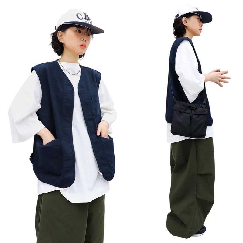 Vintage Oxford Zip-Up Vest