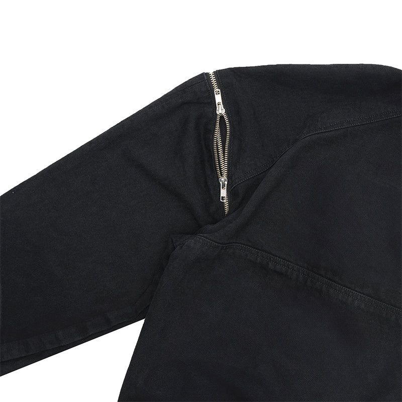 SP25 DUAL ZIPPER DENIM JACKET (BLACK)