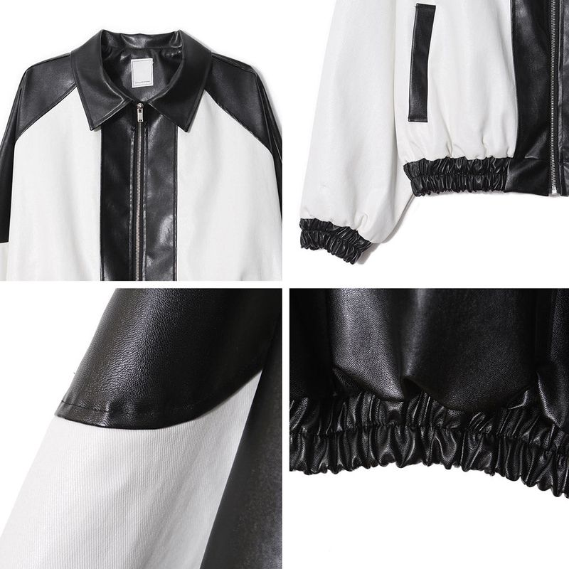 90's Coating Leather Jumper (2 colors)