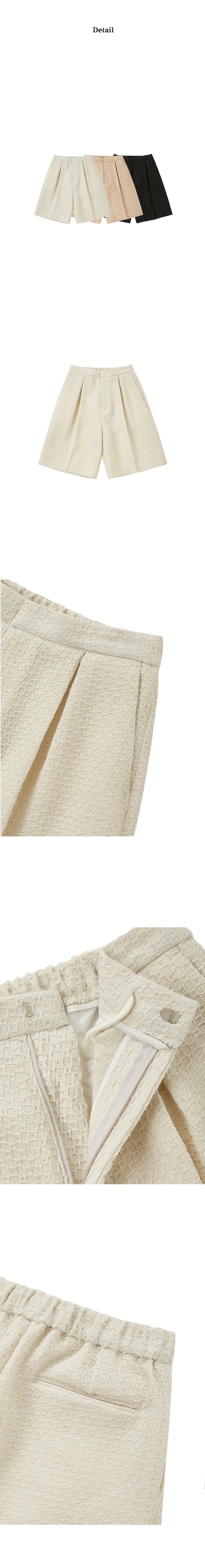 [SET UP]  Tweed half pants (3color)