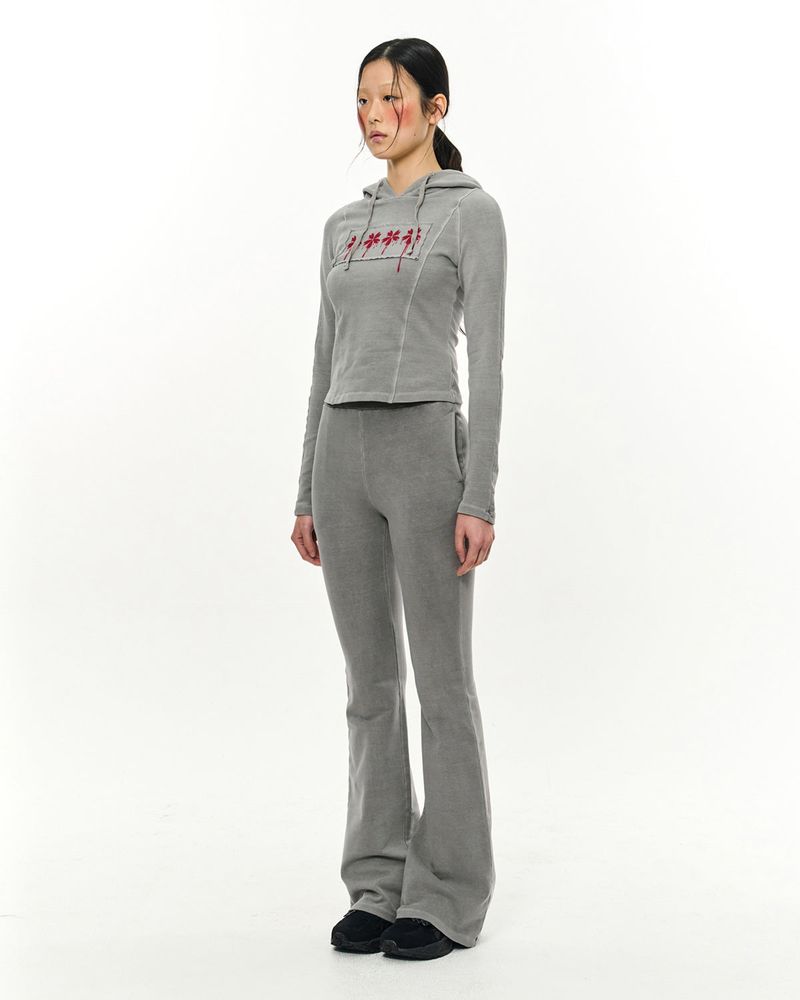 Patch Slim Lounge Pants _ Light Grey