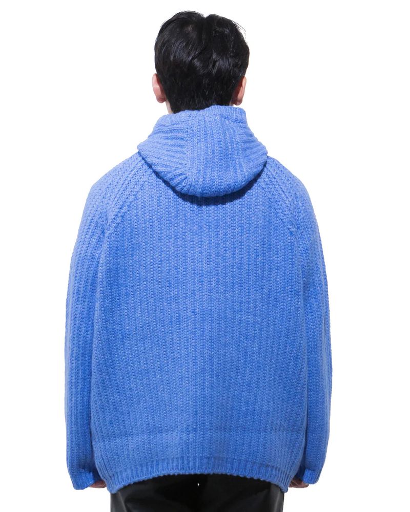 フードつきニット-BLUE (送料込)- WooStore