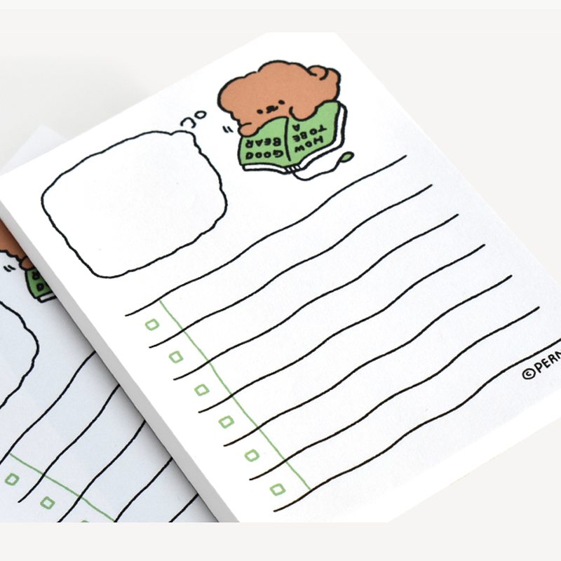 PERMS(パムズ)の「Memo Pad | Be a good bear(Smartphone Accessories)」