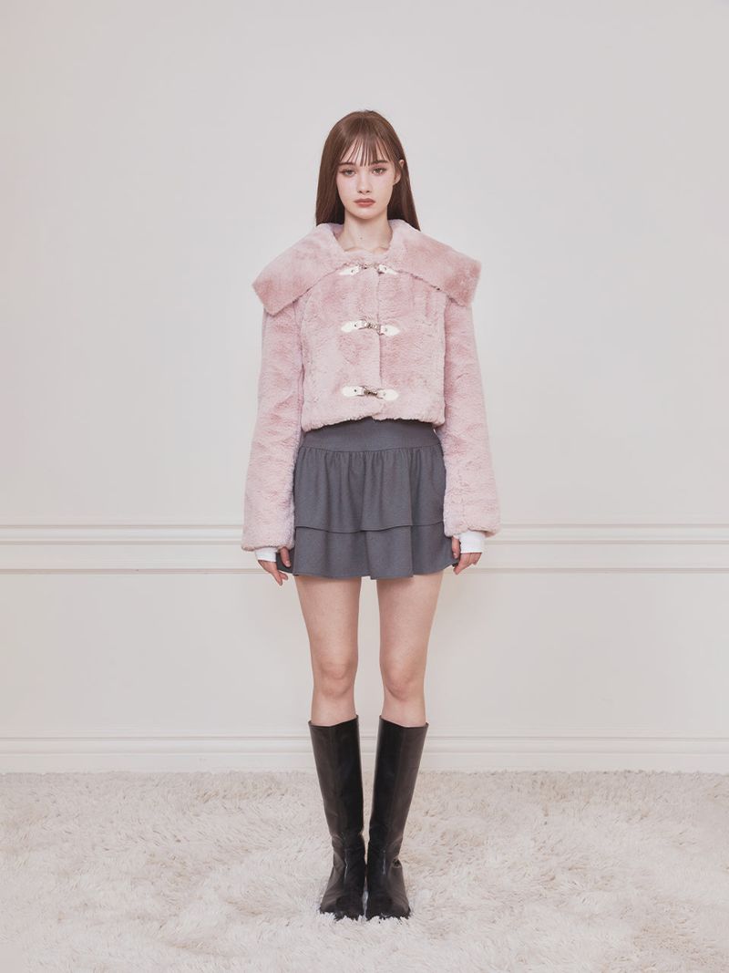 Bebe sailor fur jacket (Pink)