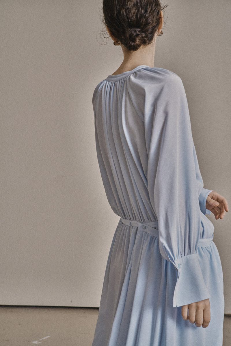 MYTHIC DRESS_BLUE GRAY