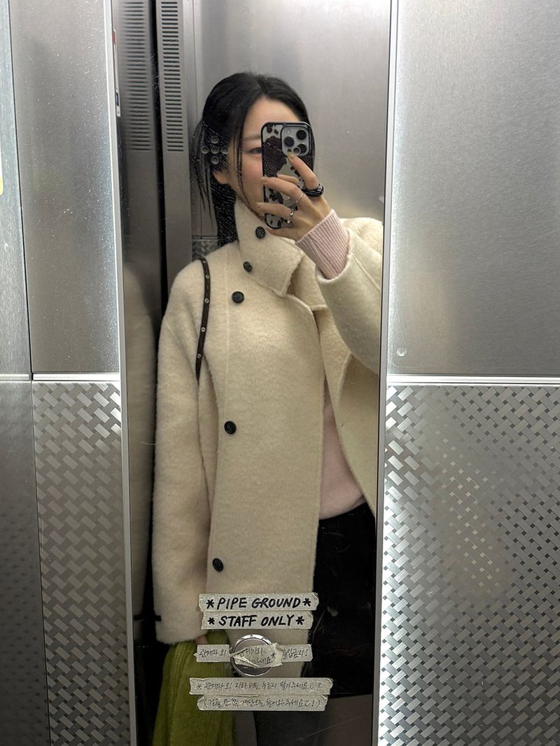 [MADE] KYLIE WOOL ALPACA HANDMADE HALF DOUBLE COAT