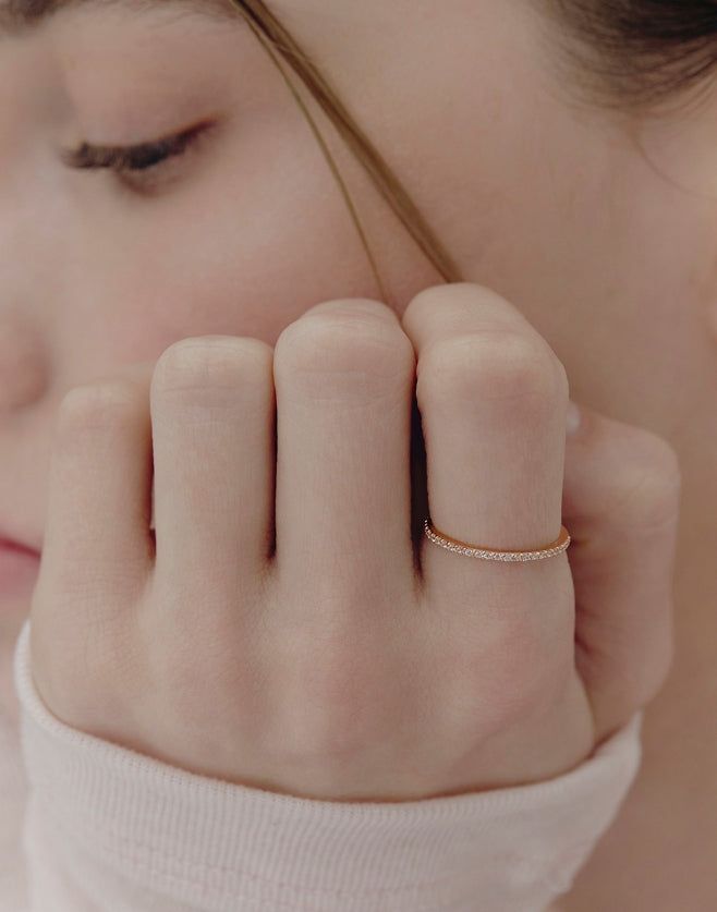 26SS★ Truly Essence 14K Full Pave Ring