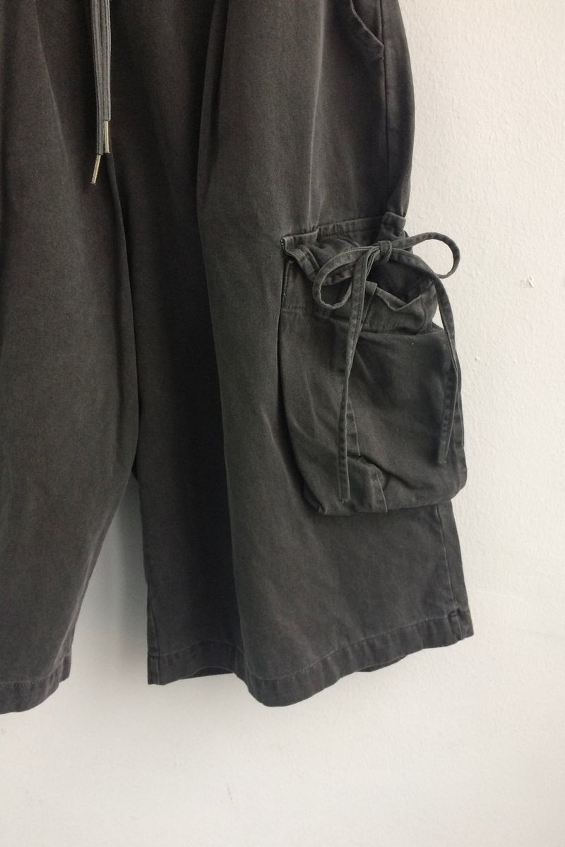 washing ribbon pocket cargo pants