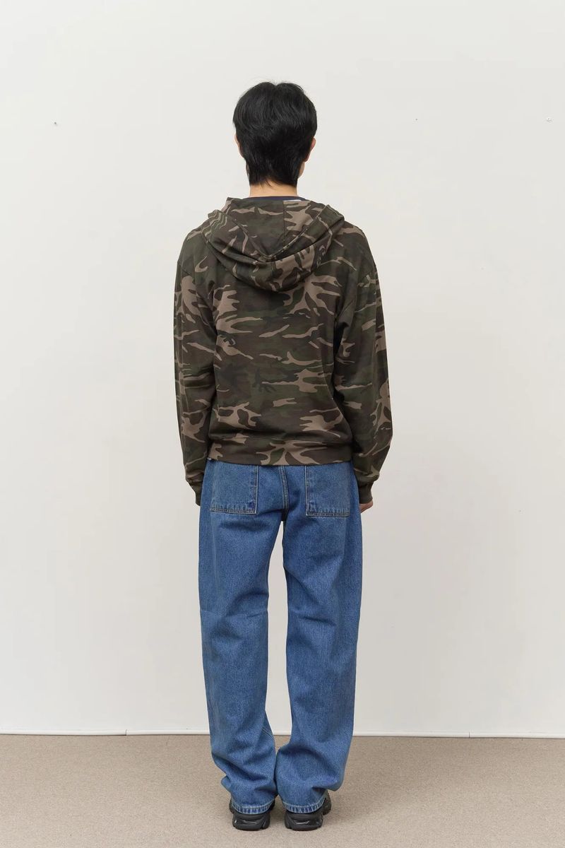 Camo Single Zip Hoodie