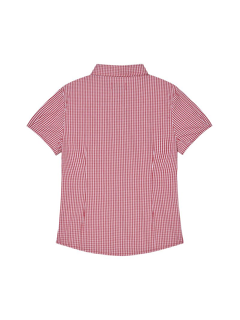 CHECK BLOUSE RED