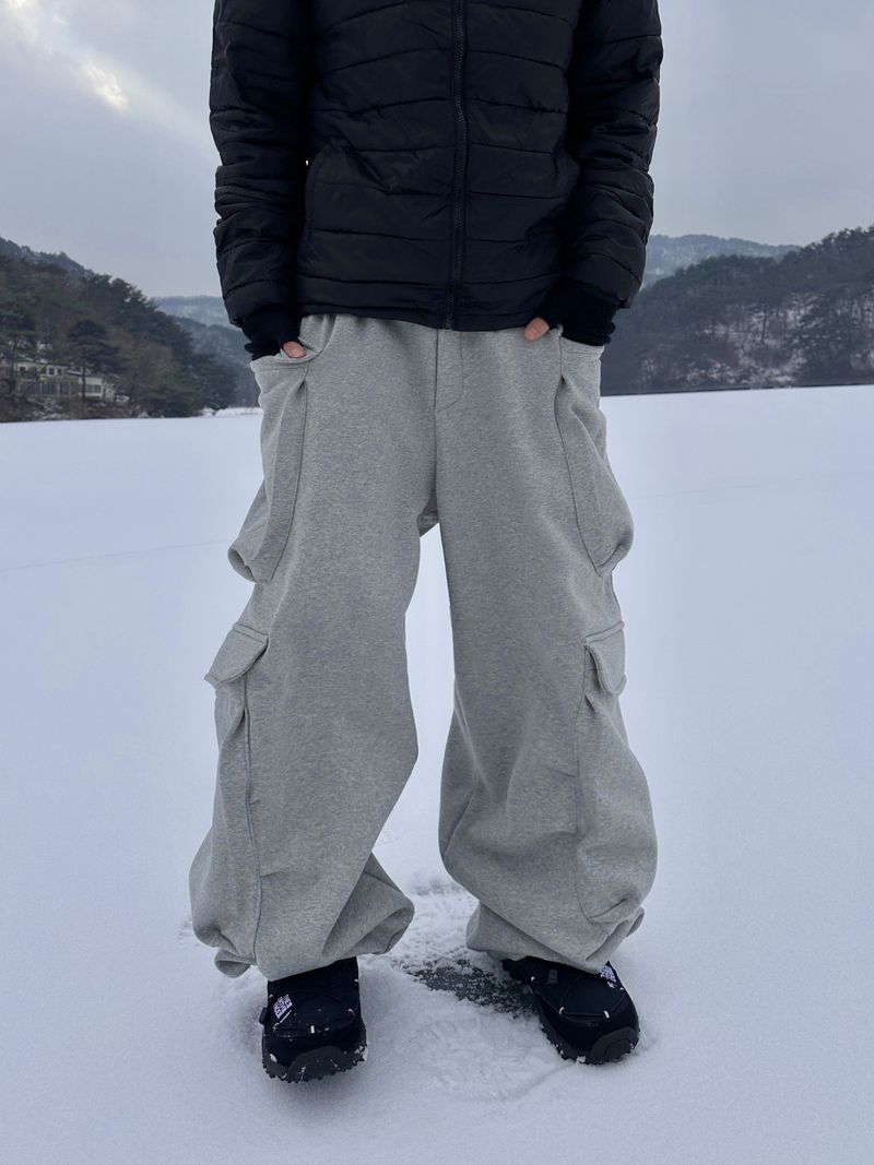Double Pocket Multi Cargo Sweatpants 4C