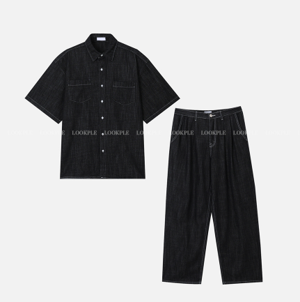 【Setup】Aiden Solid Linen Denim Setup