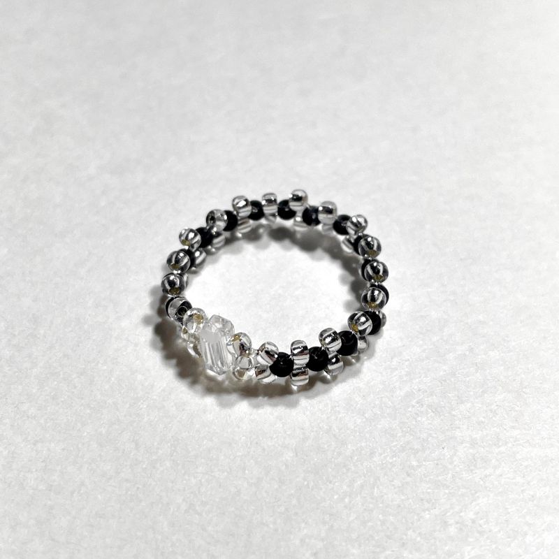 Kichikichiyaya Black Crystal Ring