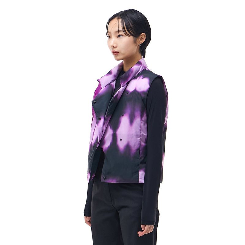 Colour Contrast Down Vest _ Purple