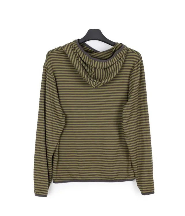 Peir Button Striped Hoodie