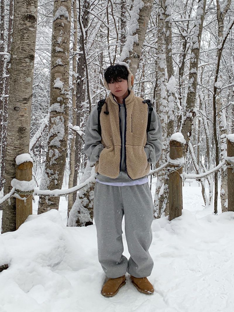 Furano brushed wide jogger pants