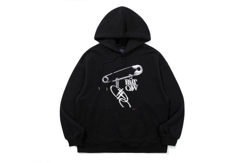 SILVER CLIP PENDANT LOGO HOODIE