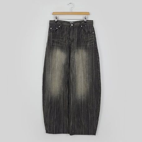 Smoke Washed Stripe Denim Pants