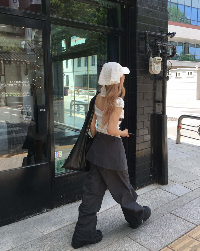 Pintuck skirt pants