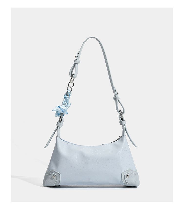 【即日発送】Star Print Ribbon Shirred Shoulder Bag - 2026 New Star Print Point Bag