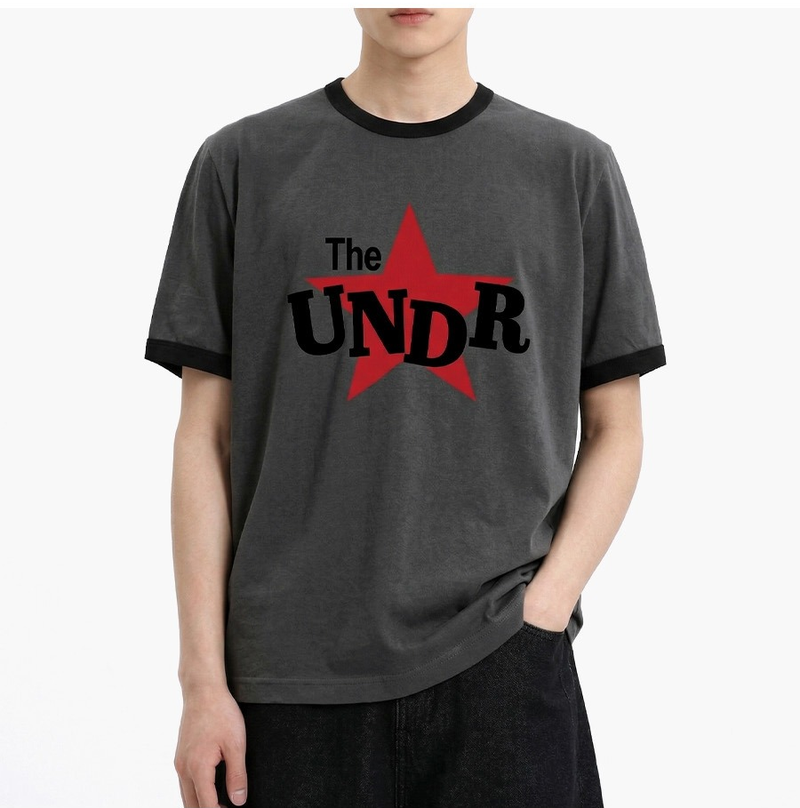 Essential Standard Short Sleeve Ringer T-shirt Understar Charcoal