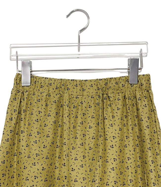 Ekoji Vintage Flower Lace Banding Midi Skirt