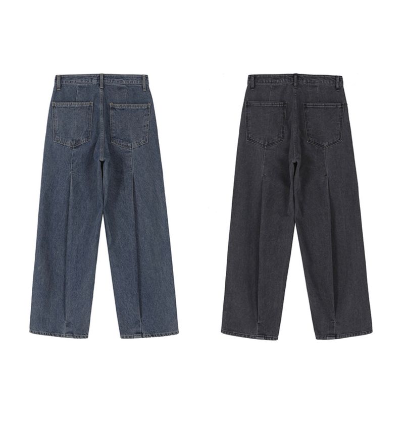 テイルバックピンタックデニムパンツ