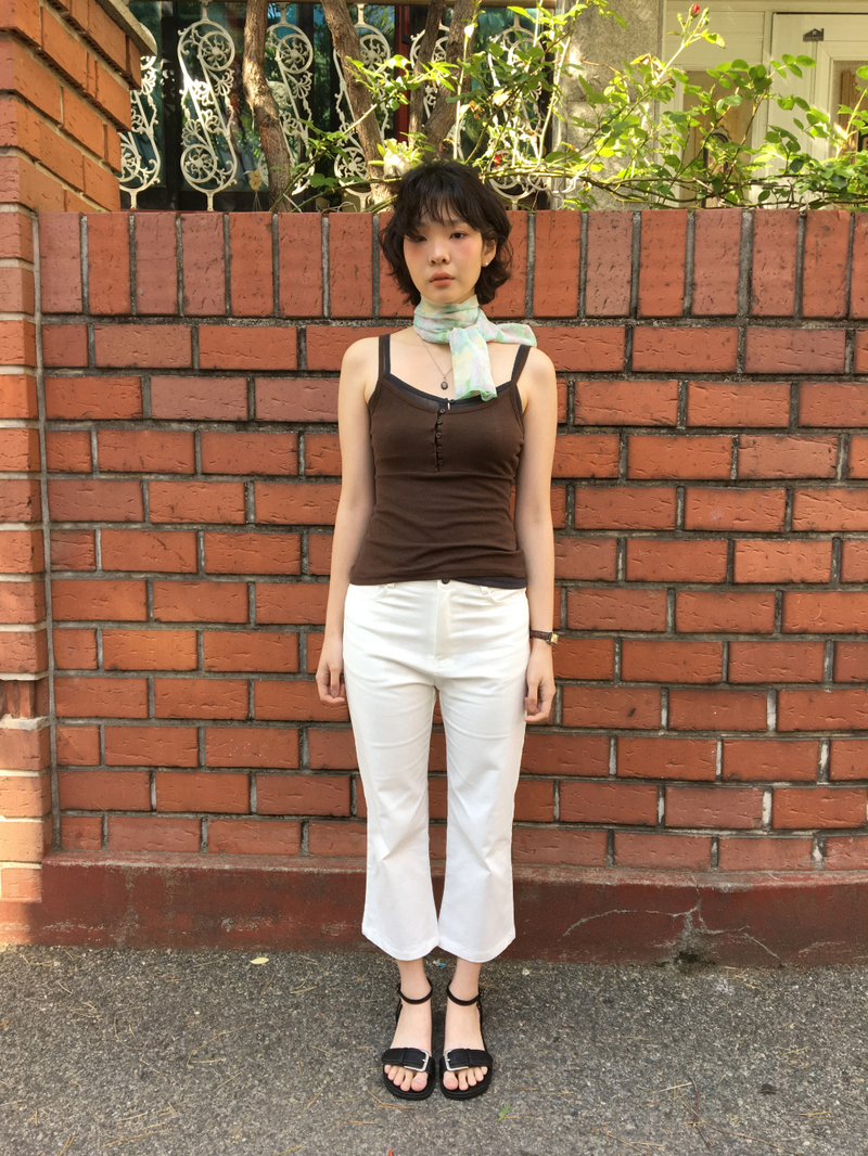 DUGGY(ダギー)の「Epo Sheer Button Sleeveless (6color)(Tops)」
