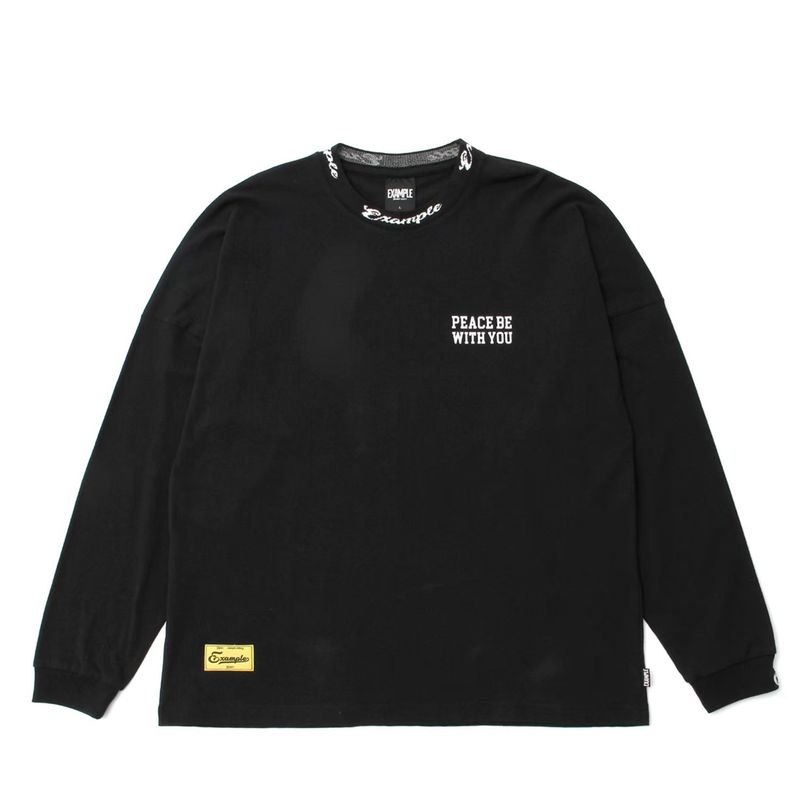 EXAMPLE CURSIVE CIRCLE LOGO BIGCOLLAR L/S TEE