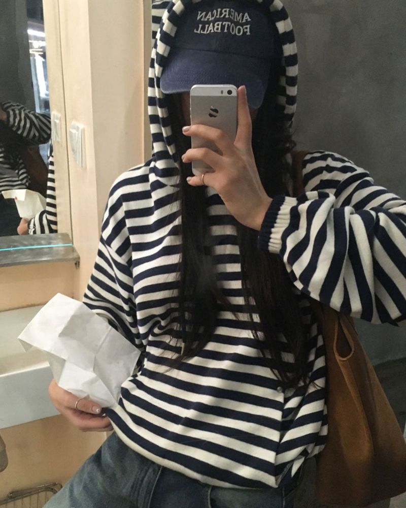 BEIDELLI(ベイデリー)の「Fiction Stripe Hoodie(Tops)」