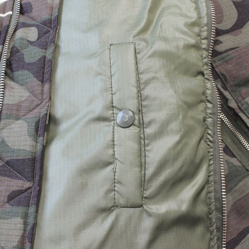 Cropped Fur Hood MA-1 Jacket (Camo)