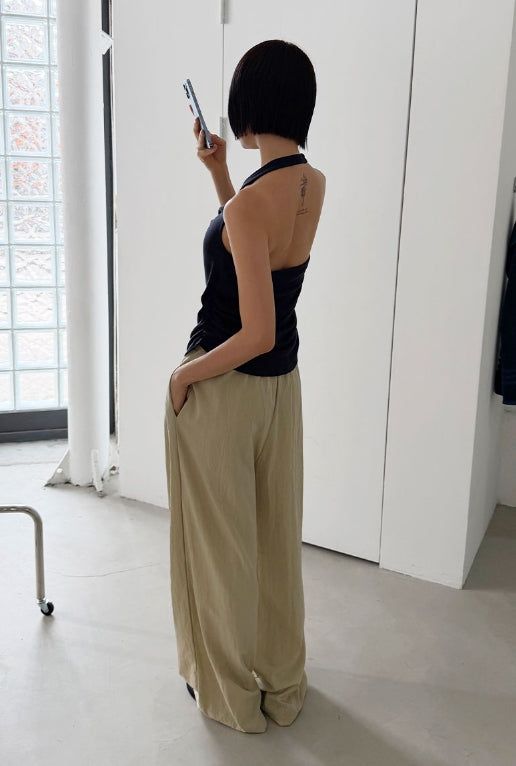 BUTTON BANDING PANTS