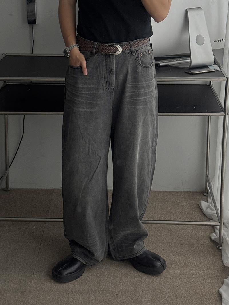 ASCLO Good Value Tech Wash Curve Denim Pants (2color)