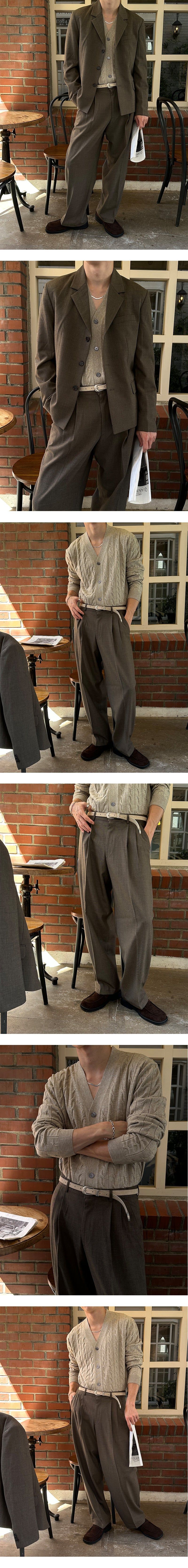 [F/W] Standard two tuck wide slacks(2color)
