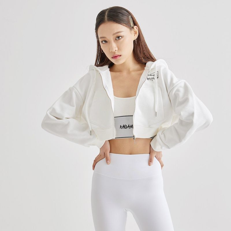 Spill Logo Hoodie Zip up White