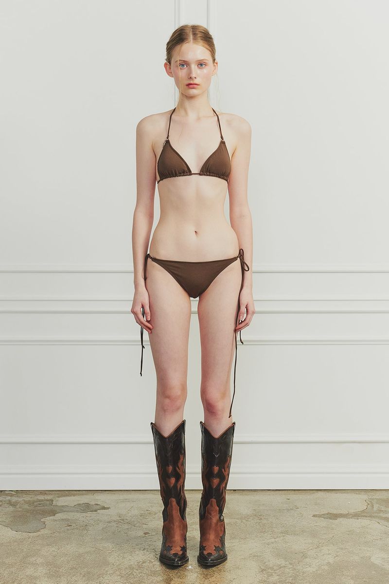 PAIN OR PLEASURE（ペインオアプレジャー）の「TINA STRING BIKINI SET brown（Swimwear）」