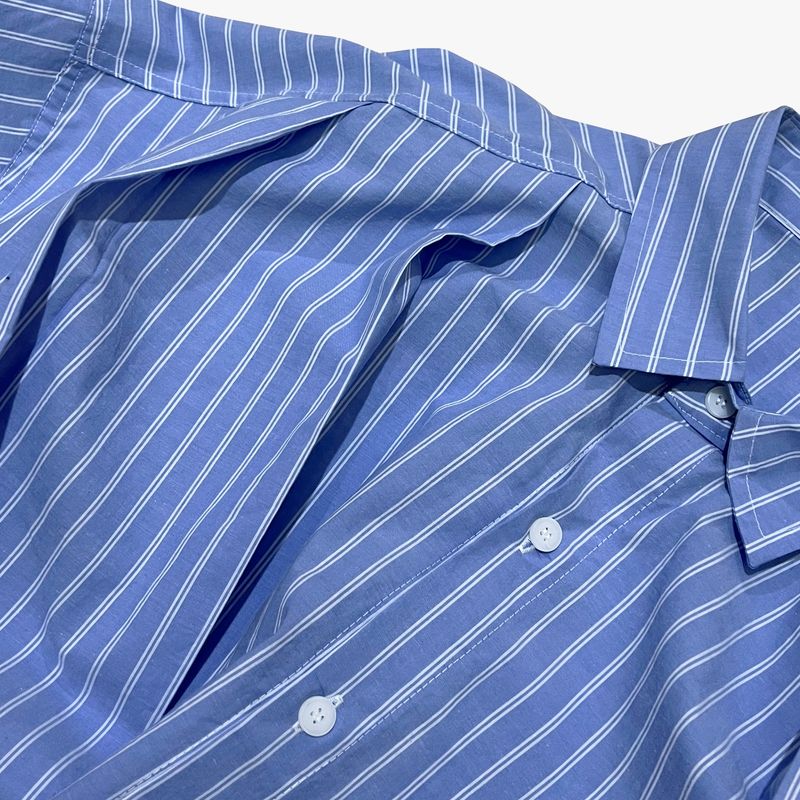 offset stripe shirt_blue
