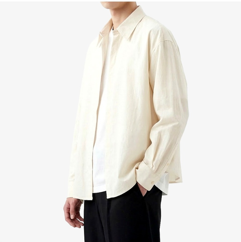 UNDEROFF（アンダーオフ）の「Overfit Stretch Crop Shirt Ivory（Tops）」