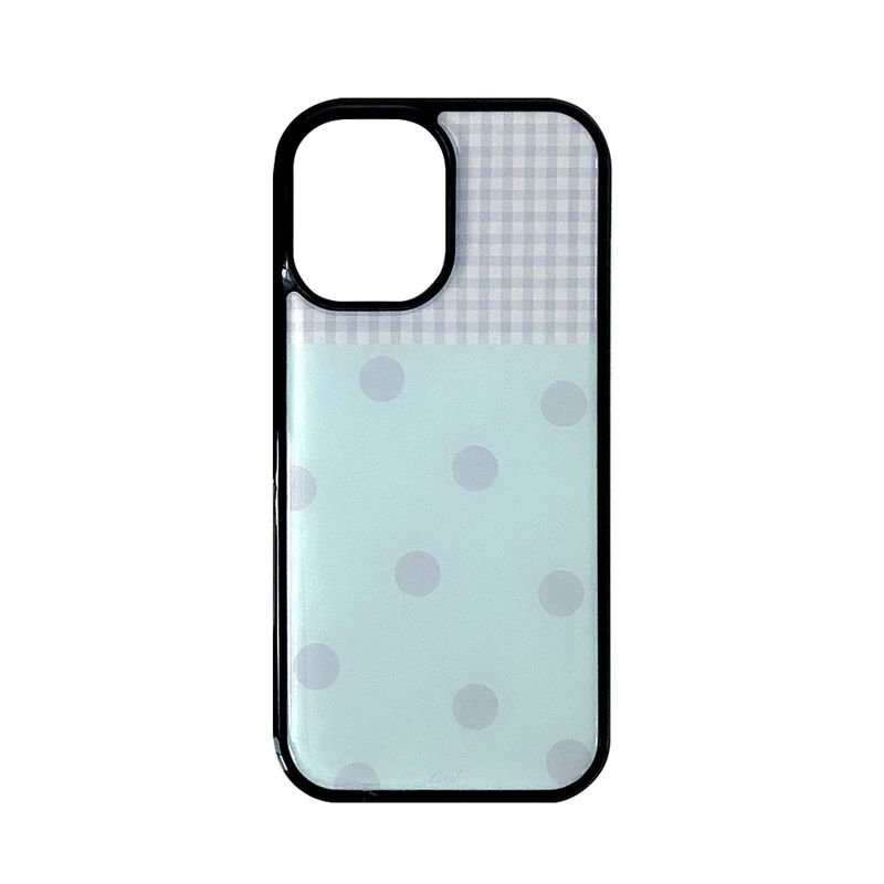 LOVD（ラブド）の「[MADE] ドットパッチ スマホケース_ミント (epoxy black bumper)（スマホグッズ/小物）」