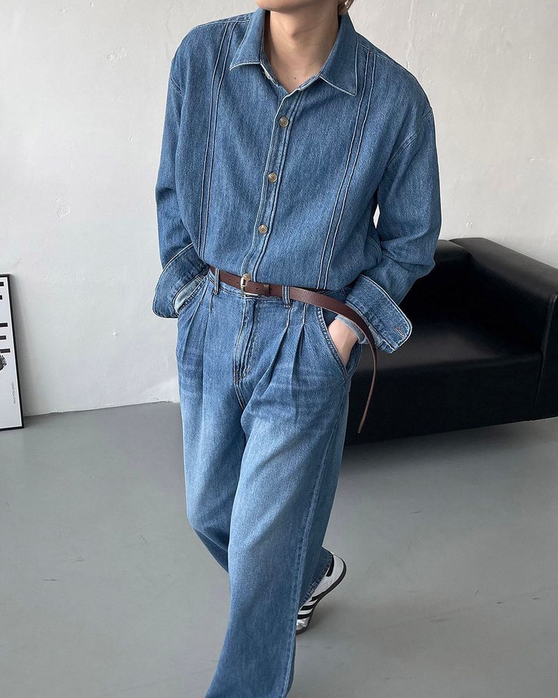LE Coleman Linen Two-Tuck Denim