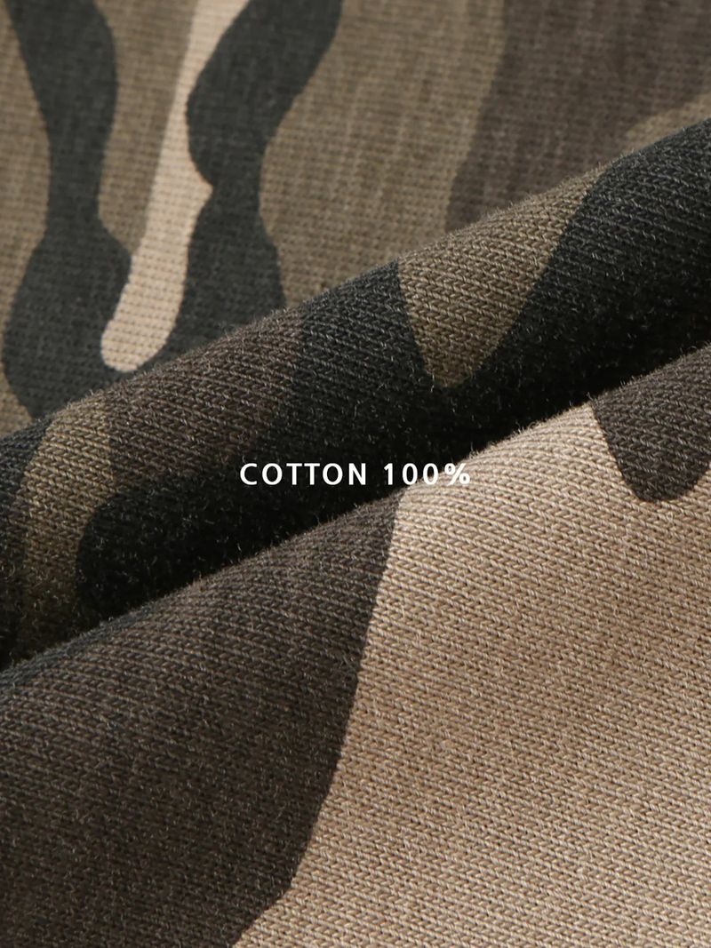 Camo Single Zip Hoodie