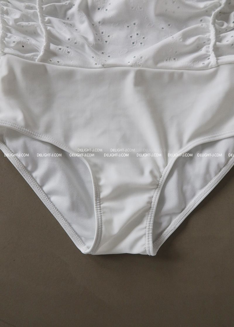 punching eyelet ribbon skirt bikini