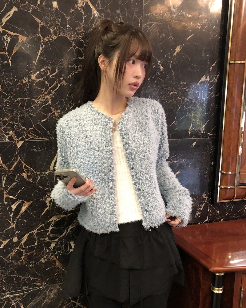 WONDER WONDER(ワンダーワンダー)の「Nori Brushed Fur Short Cardigan(Jackets/Outerwear)」